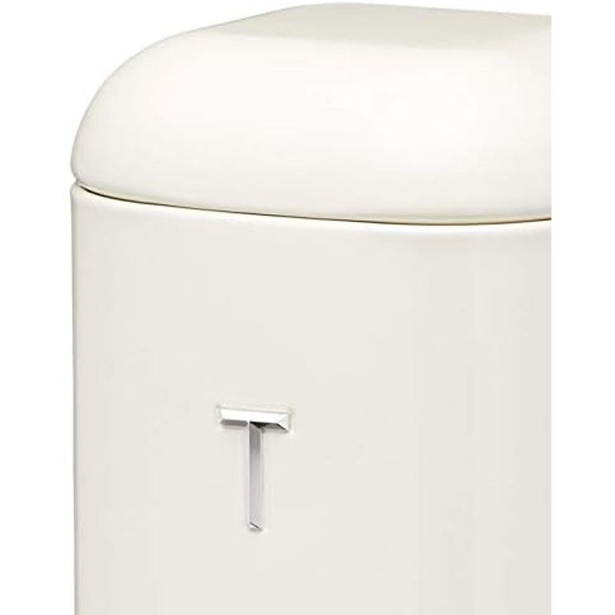 KitchenCraft Lovello Tea Caddy Storage Canister 1.5L Carbon Steel Airtight Lid Vanilla Cream - Image 5