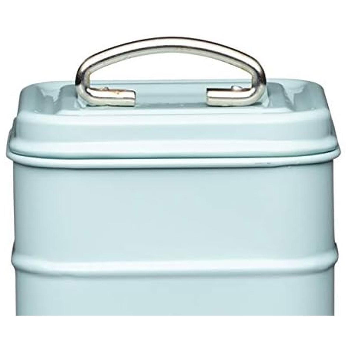 KitchenCraft Living Nostalgia Coffee Storage Canister Vintage Blue Carbon Steel - Image 4