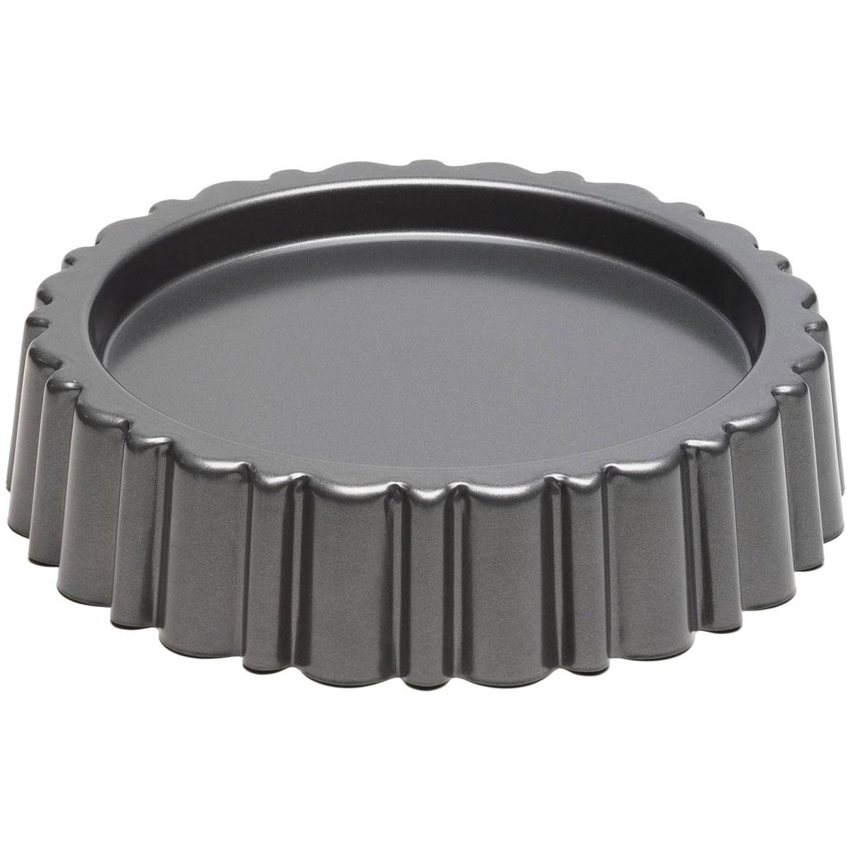KitchenCraft Chicago Metallic Non-Stick Mary Ann Cake Pan Fluted Sponge Flan Tin Carbon Steel Grey