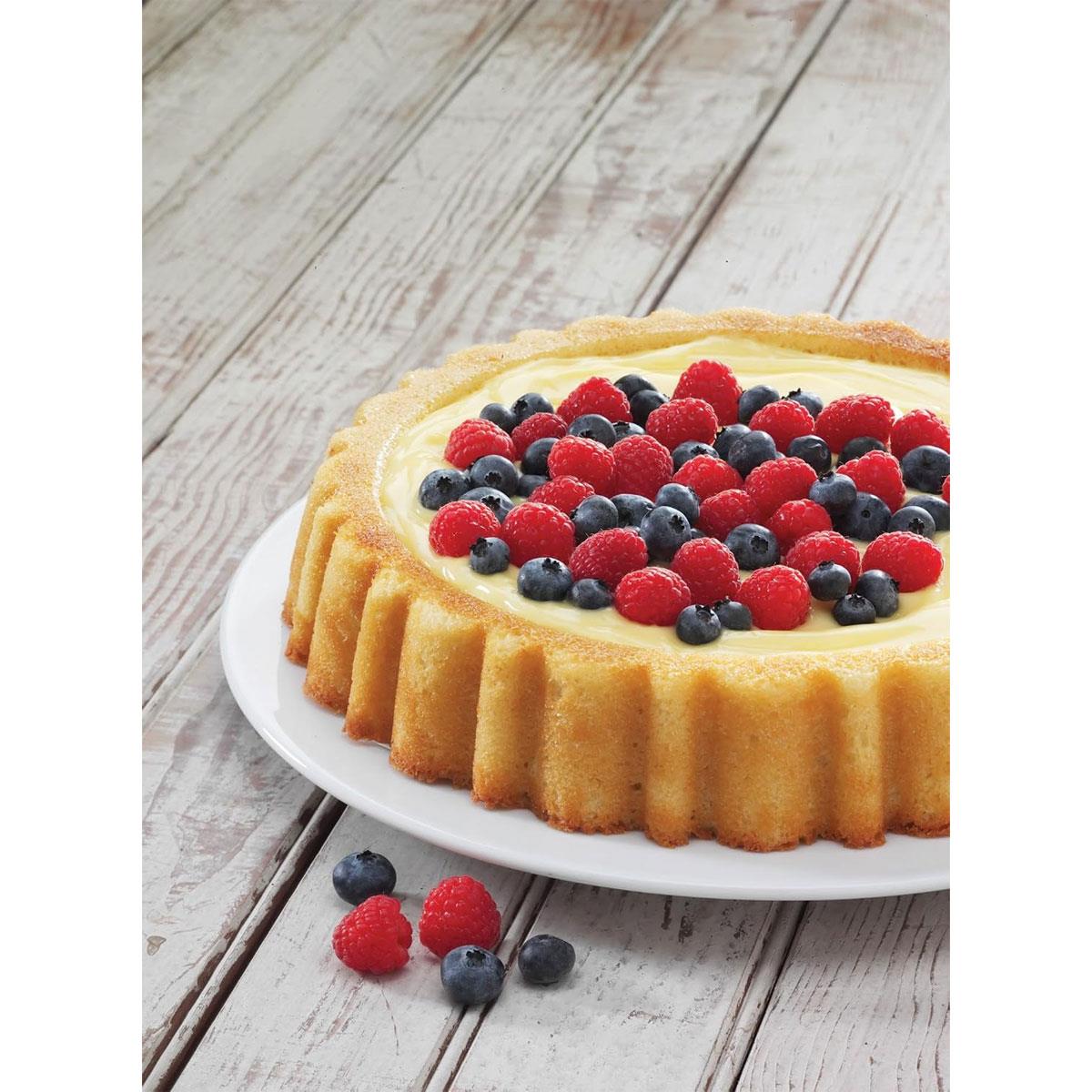 KitchenCraft Chicago Metallic Non-Stick Mary Ann Cake Pan Fluted Sponge Flan Tin Carbon Steel Grey - Image 2