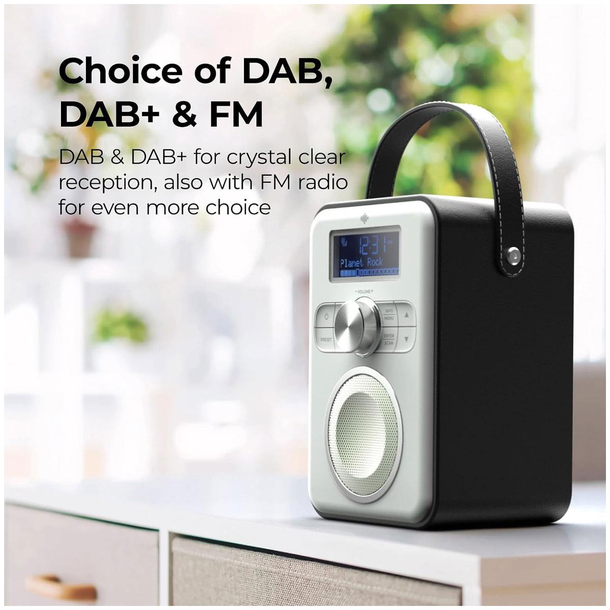 i-box Tune Portable DAB/DAB+ FM Radio with Bluetooth Speaker USB Rechargeable 2,200mAh Black - Image 4