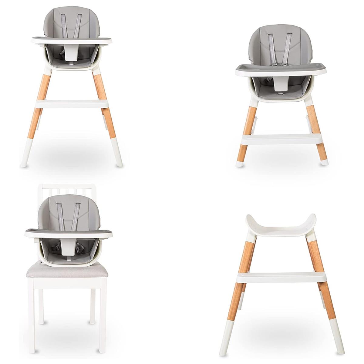 Red Kite Feed Me Combi 4-in-1 Highchair White Baby Feeding Chair Booster Seat Lo Chair Stool