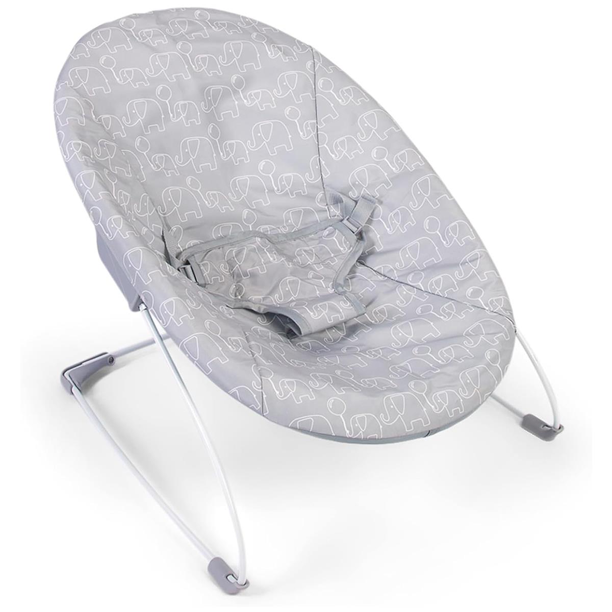 Red Kite Bambino Baby Bouncer Grey Elephant Lightweight Newborn Chair With 3-Point Harness - Image 2