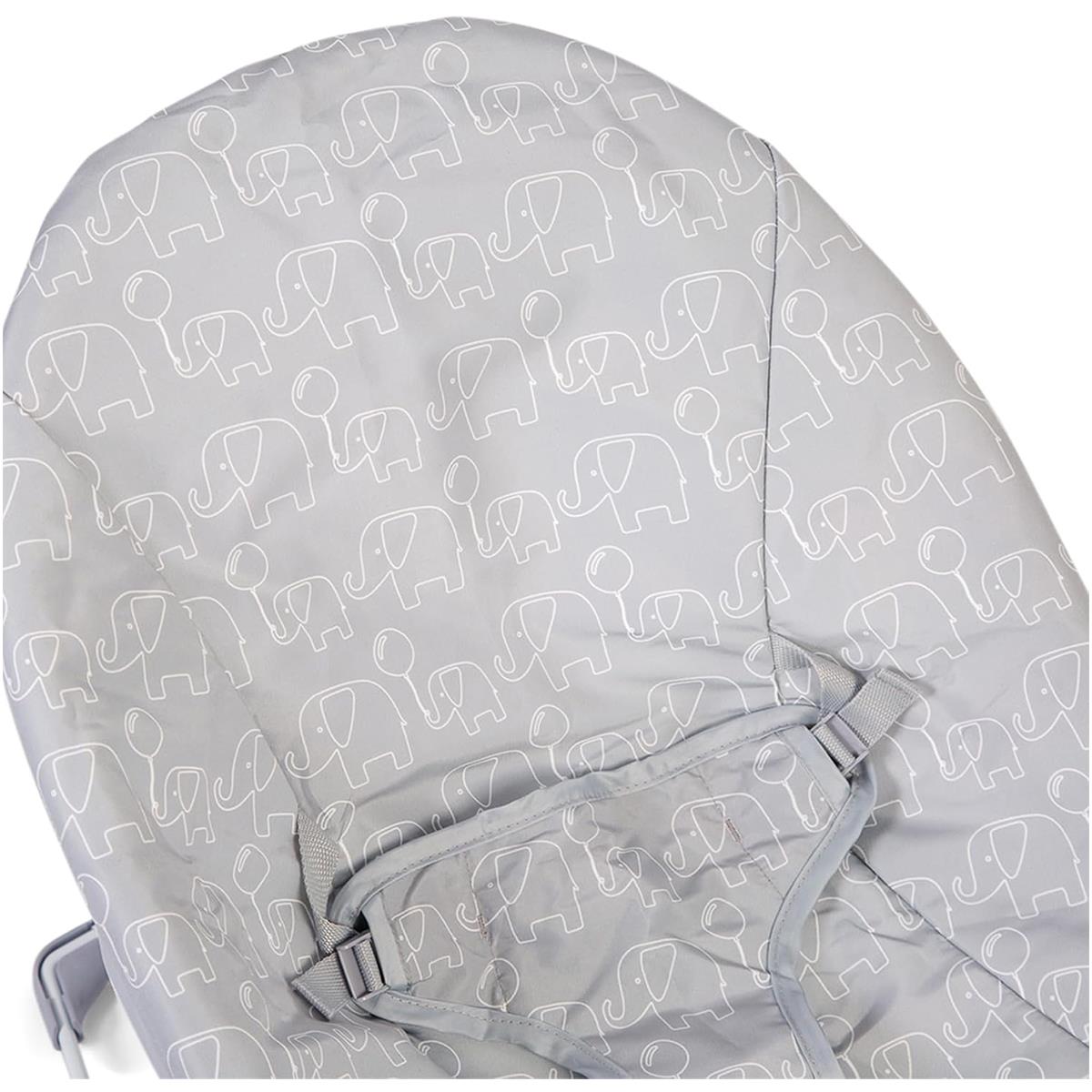 Red Kite Bambino Baby Bouncer Grey Elephant Lightweight Newborn Chair With 3-Point Harness - Image 3