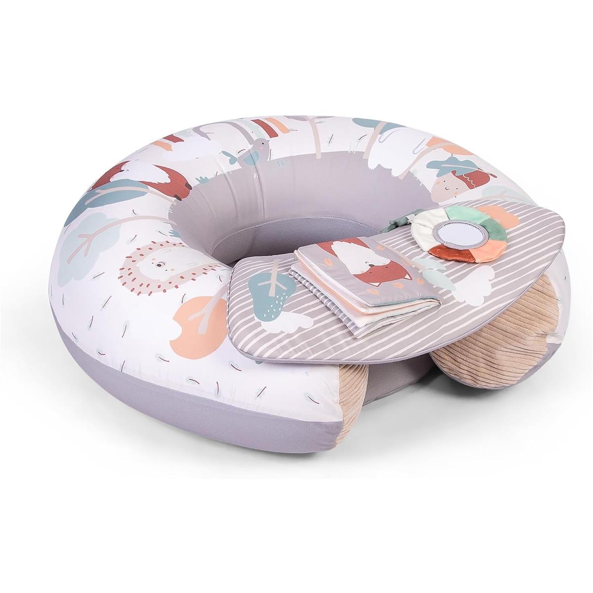 Red Kite Sit Me Up Inflatable Baby Ring Seat Woodland Walks Beige With Detachable Play Tray And Toys - Image 3