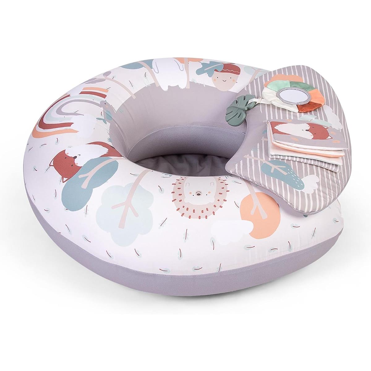 Red Kite Sit Me Up Inflatable Baby Ring Seat Woodland Walks Beige With Detachable Play Tray And Toys - Image 4