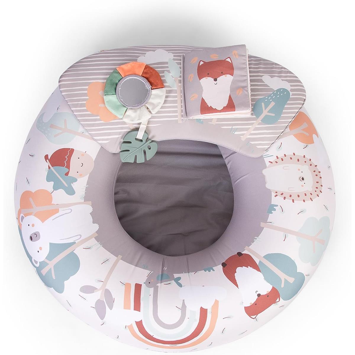 Red Kite Sit Me Up Inflatable Baby Ring Seat Woodland Walks Beige With Detachable Play Tray And Toys - Image 5