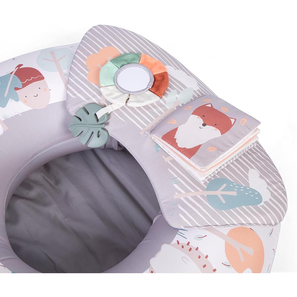 Red Kite Sit Me Up Inflatable Baby Ring Seat Woodland Walks Beige With Detachable Play Tray And Toys - Image 6