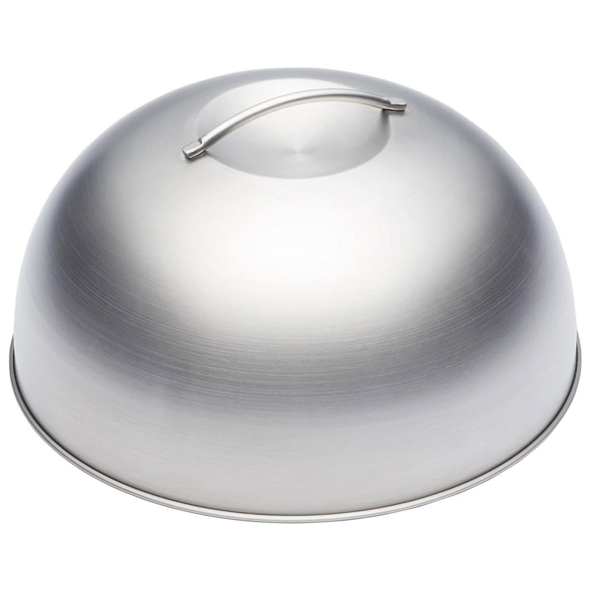 KitchenCraft MasterClass Melting Dome Burger Cover Stainless Steel Cheese Melter 22.5 cm Silver