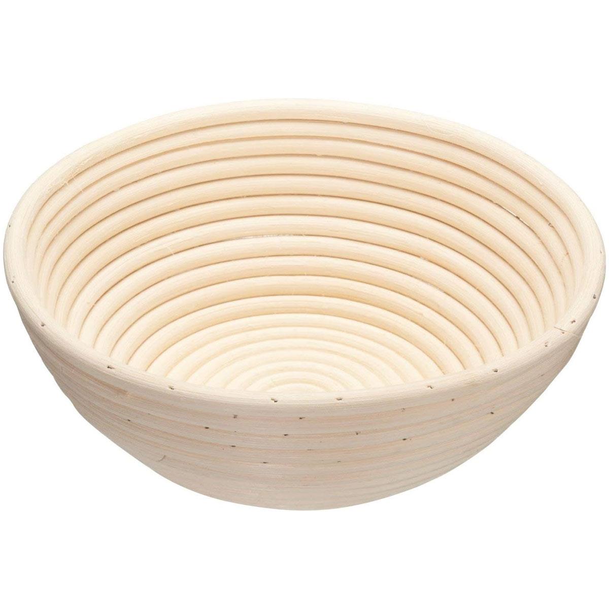 KitchenCraft Banneton Bread Proofing Basket Home Made Round Rattan 22 cm Brown