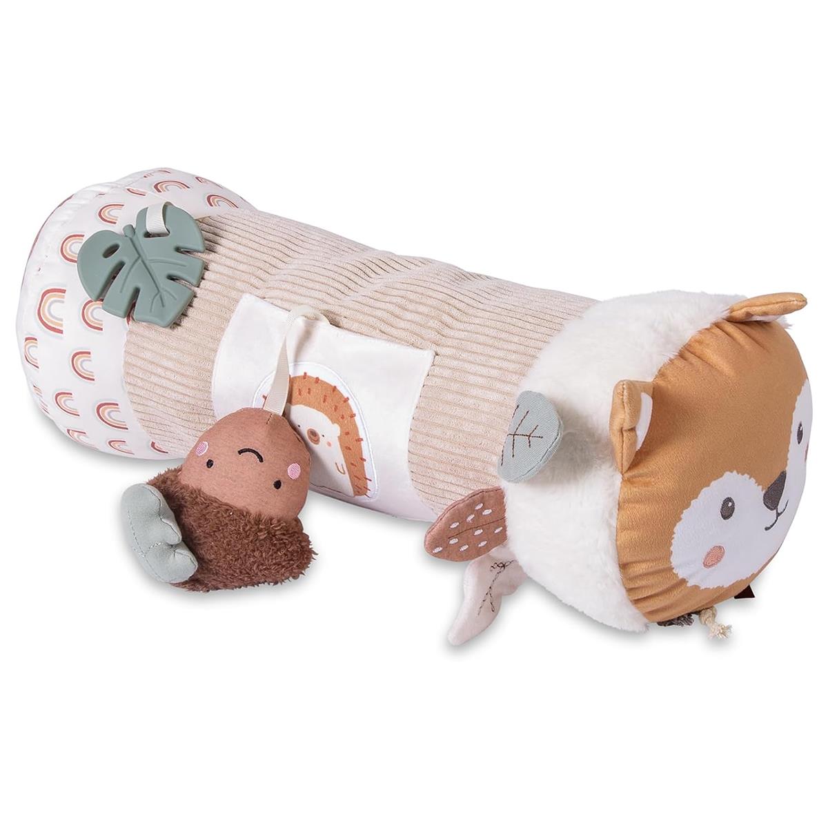 Red Kite Tummy Time Roller Woodland Walks Baby Activity Support With Mirror, Rattles And Teething Toys Beige