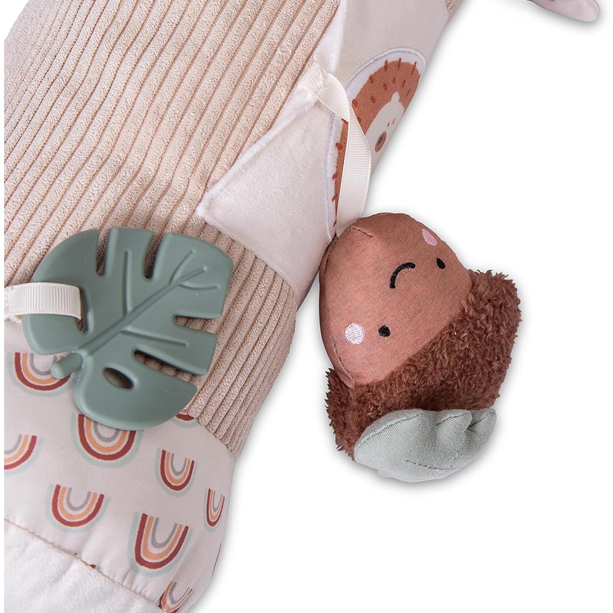 Red Kite Tummy Time Roller Woodland Walks Baby Activity Support With Mirror, Rattles And Teething Toys Beige - Image 6