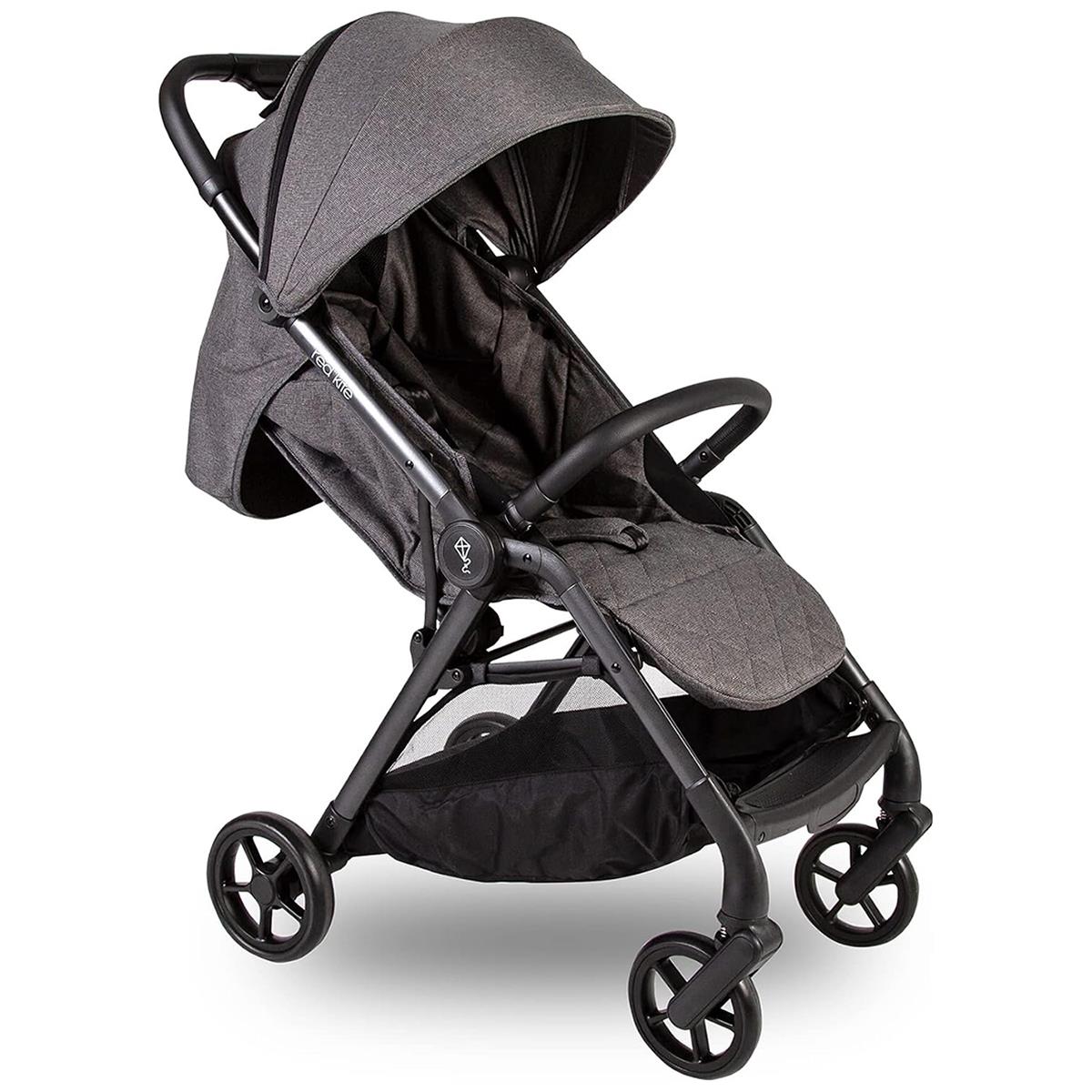 Red Kite Push Me Koko Compact Stroller Baby Pushchair 5-Point Harness Full Recline Slate Grey