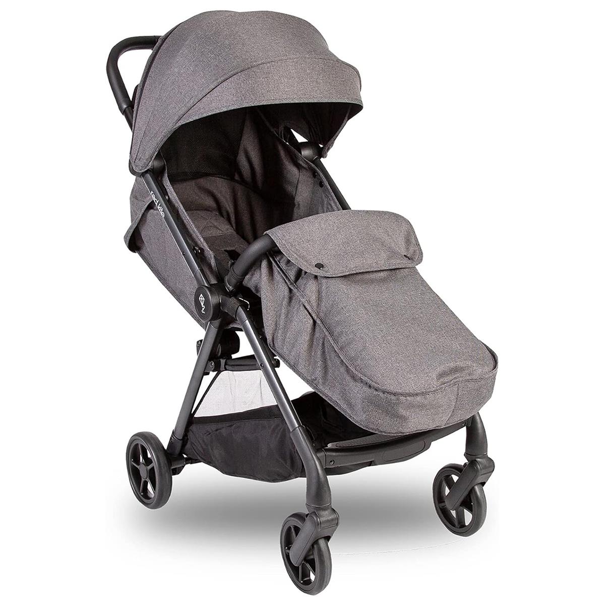 Red Kite Push Me Koko Compact Stroller Baby Pushchair 5-Point Harness Full Recline Slate Grey - Image 4