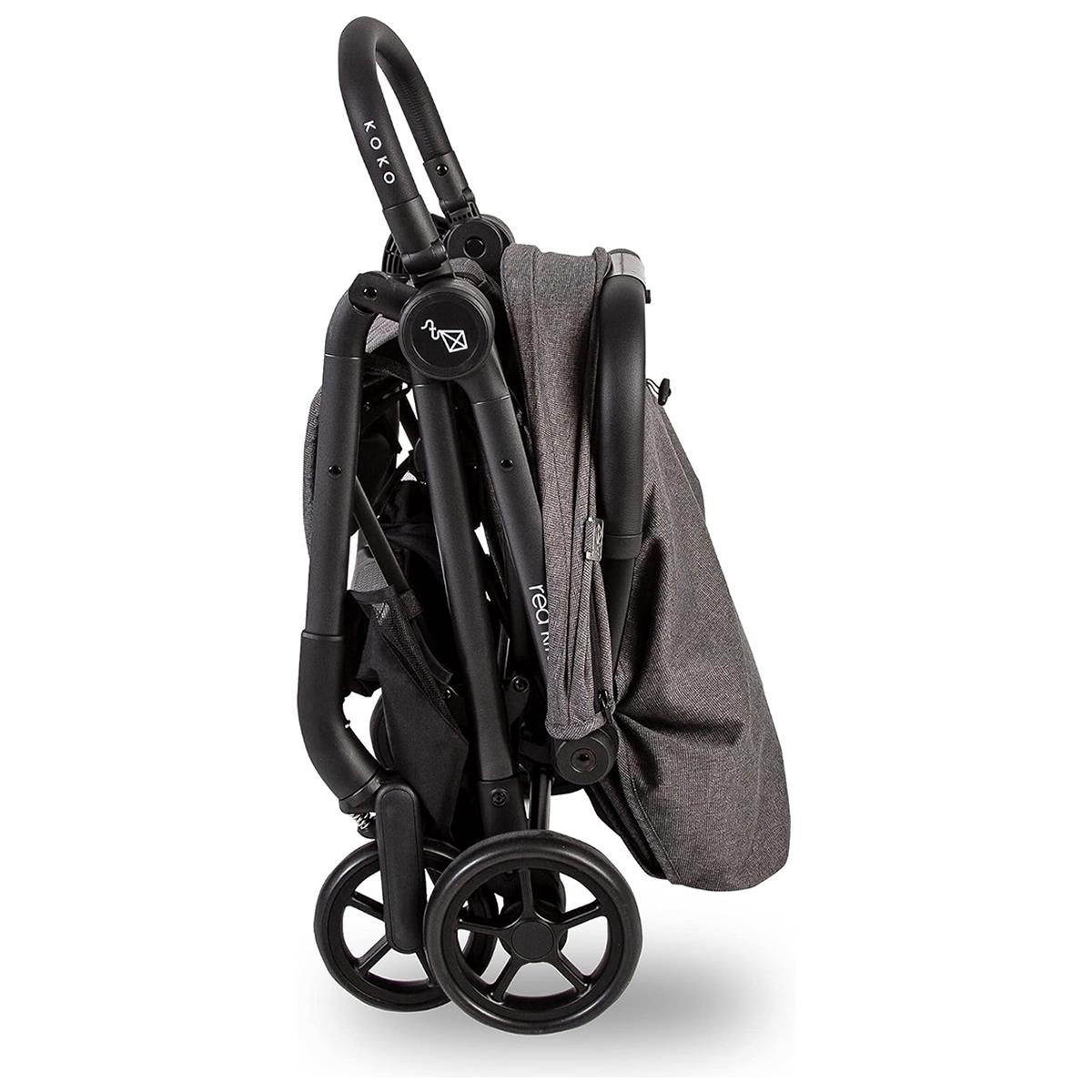 Red Kite Push Me Koko Compact Stroller Baby Pushchair 5-Point Harness Full Recline Slate Grey - Image 6