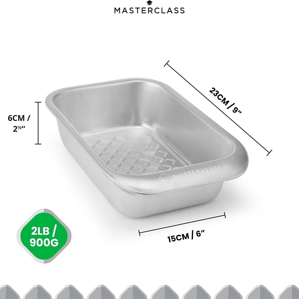 MasterClass Recycled Aluminium 2lb Loaf Tin Bread Pan Warp Resistant Silver 23cm - Image 2