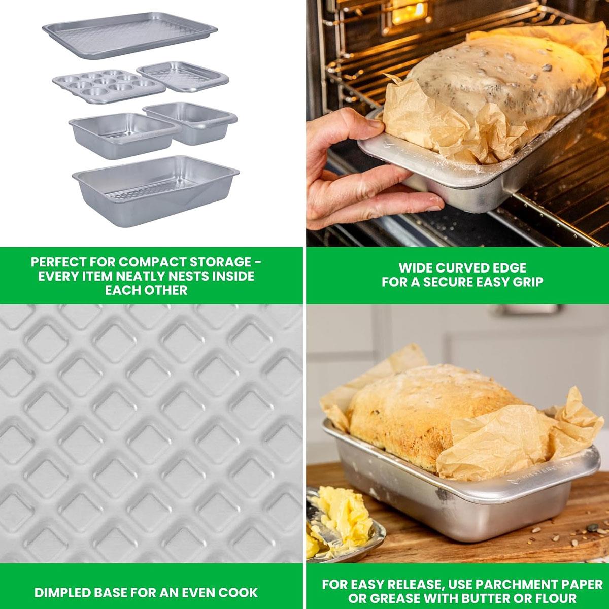 MasterClass Recycled Aluminium 2lb Loaf Tin Bread Pan Warp Resistant Silver 23cm - Image 5