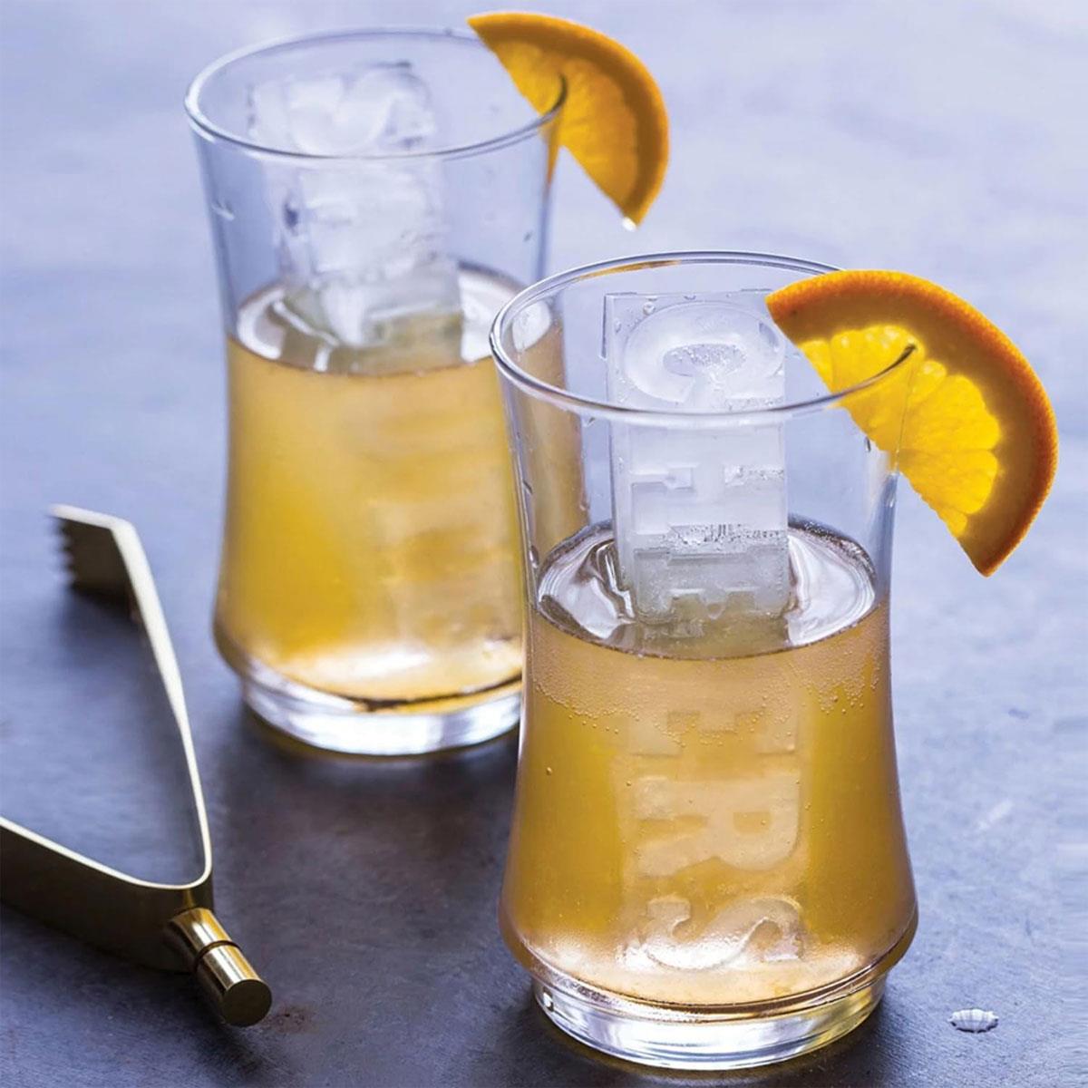 Zoku Cheers & Salute Silicone Ice Cube Tray with Lid Orange - Image 3