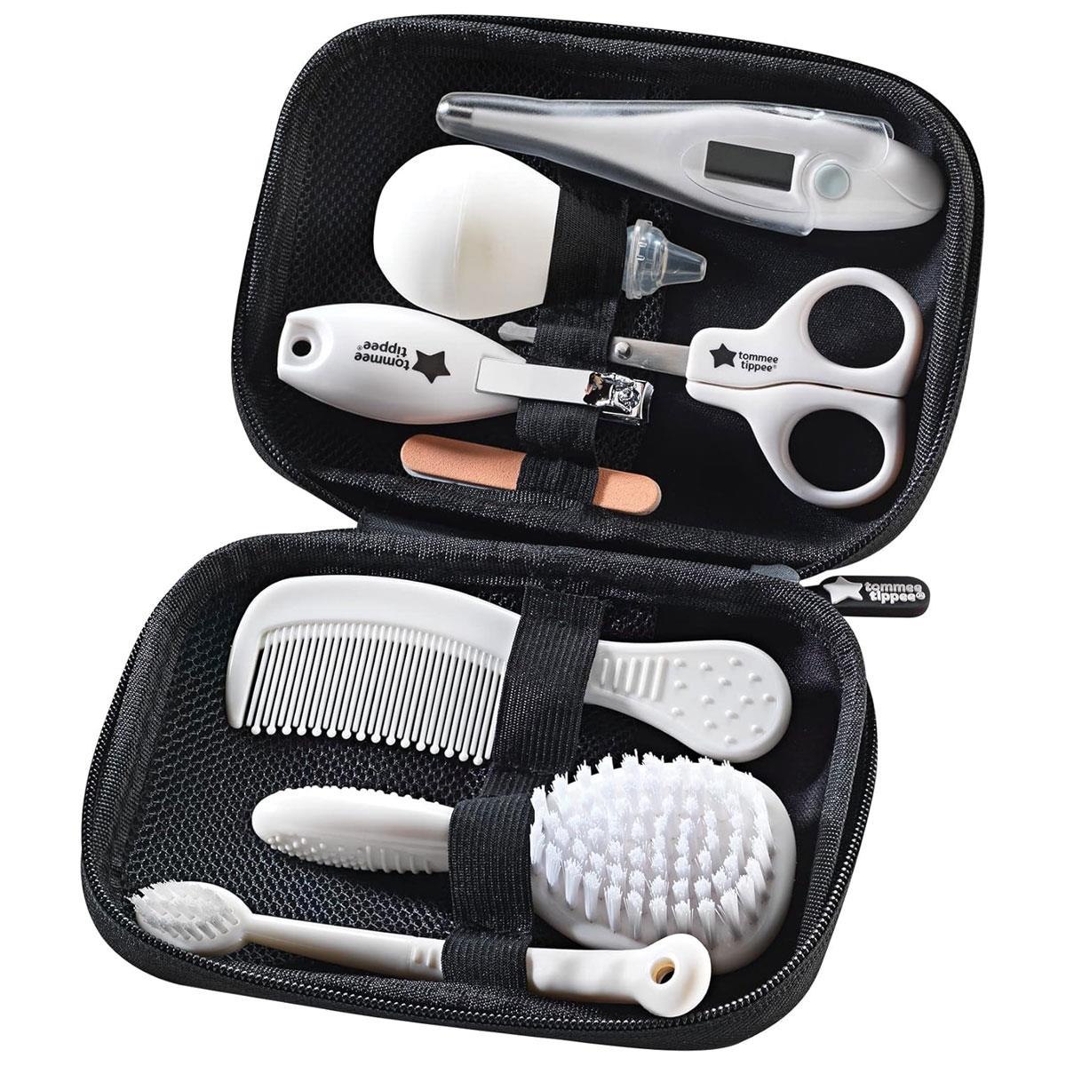 Tommee Tippee Baby Healthcare & Grooming Kit with Digital Thermometer Nasal Aspirator Nail Clippers Scissors Brush & Comb