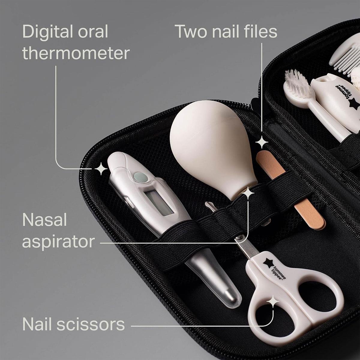 Tommee Tippee Baby Healthcare & Grooming Kit with Digital Thermometer Nasal Aspirator Nail Clippers Scissors Brush & Comb - Image 5