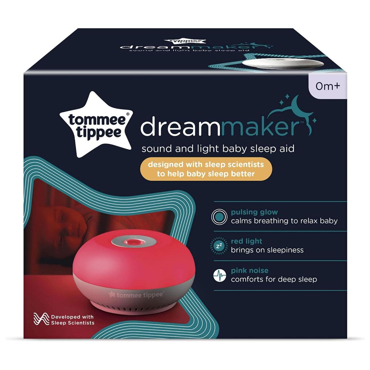 Tommee Tippee Dreammaker Baby Sleep Aid LED Red Night Light with Pink Noise Pulsing Glow & CrySensor - Image 3