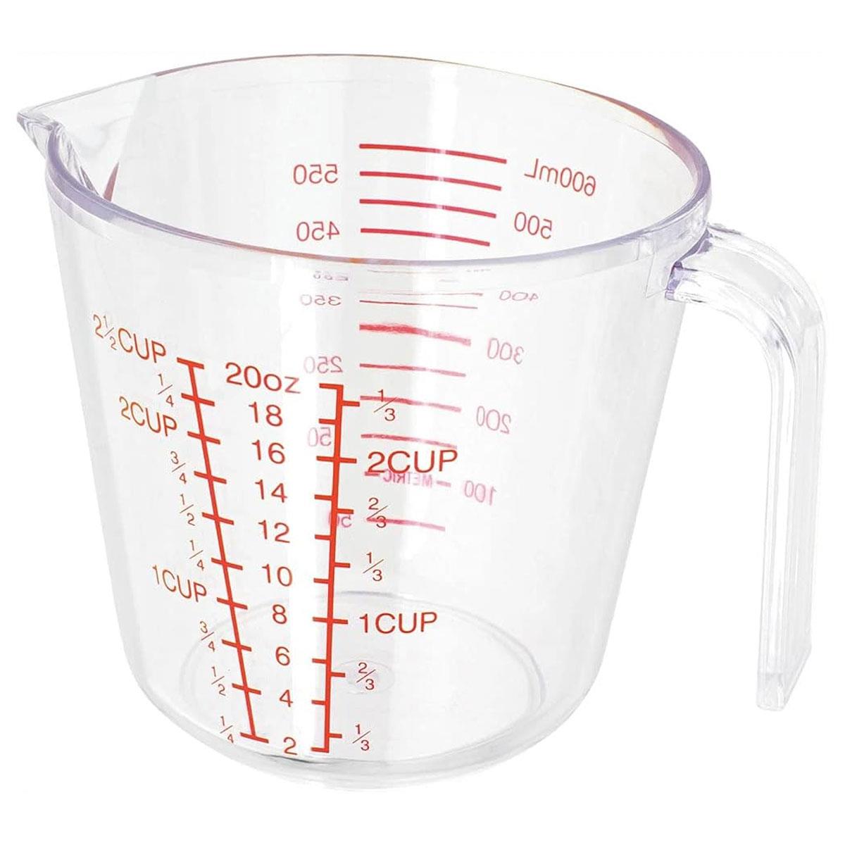 Judge 600ml Plastic Measuring Jug Transparent with Metric Imperial & Cup Markings