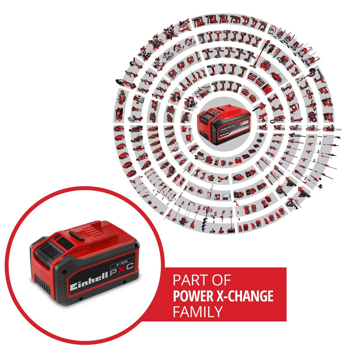 Einhell Power X-Change Plus 18V 4–6Ah Multi-Ah Lithium-Ion Battery, Rechargeable Cordless Power Tool Battery with Digital Charge Display - Image 3