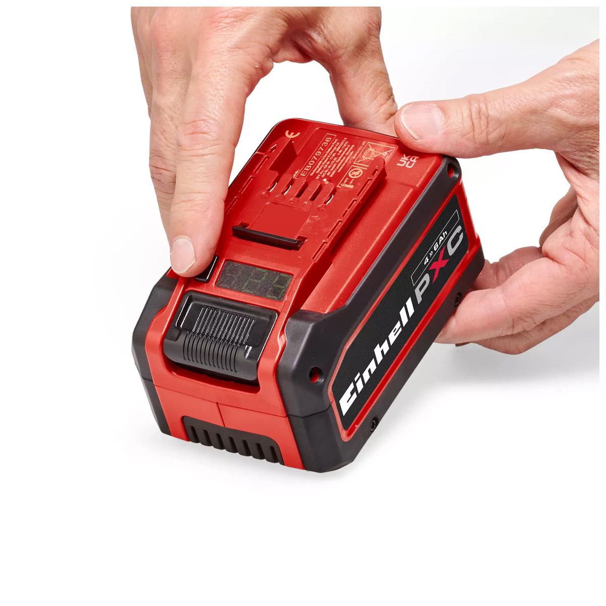 Einhell Power X-Change Plus 18V 4–6Ah Multi-Ah Lithium-Ion Battery, Rechargeable Cordless Power Tool Battery with Digital Charge Display - Image 4