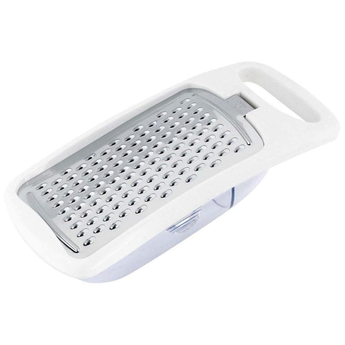 Judge Mini Grater with Container Stainless Steel Nutmeg Cheese & Lemon Zester White 15cm