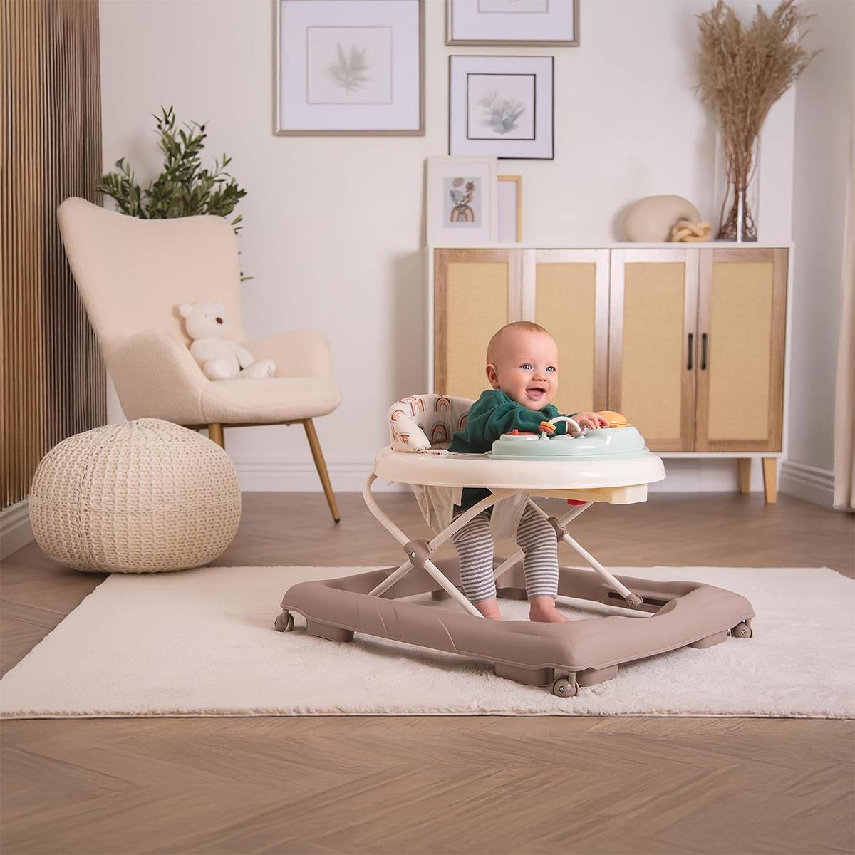 Red Kite Baby Go Round Jive Electronic Baby Walker Woodland Walks, 3-Height Adjustable, Musical Play Tray - Image 3