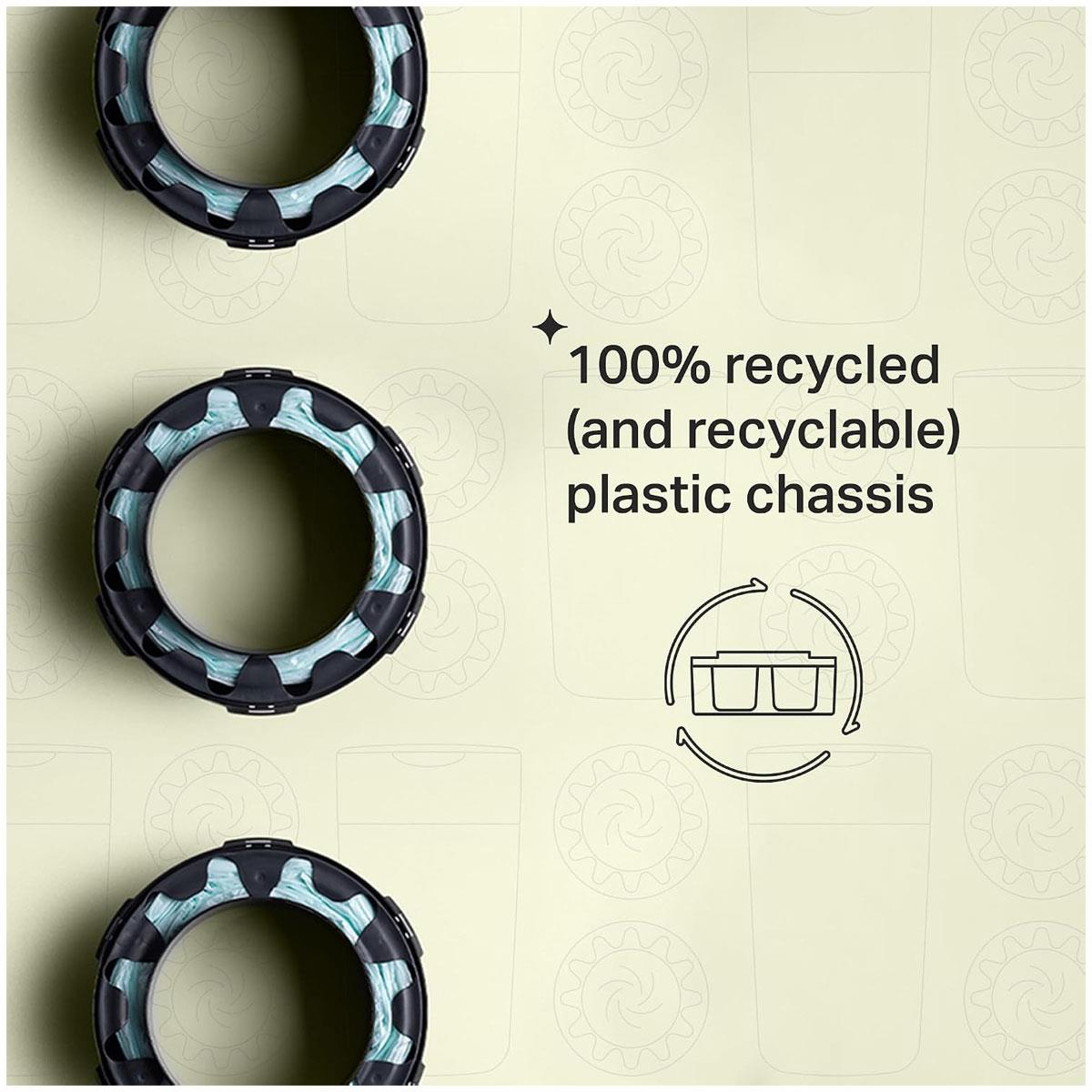 Tommee Tippee Twist & Click Sangenic TEC Nappy Bin Refill Cassettes 3 Pack Eco GREENFILM Antibacterial & Odour Protection - Image 6