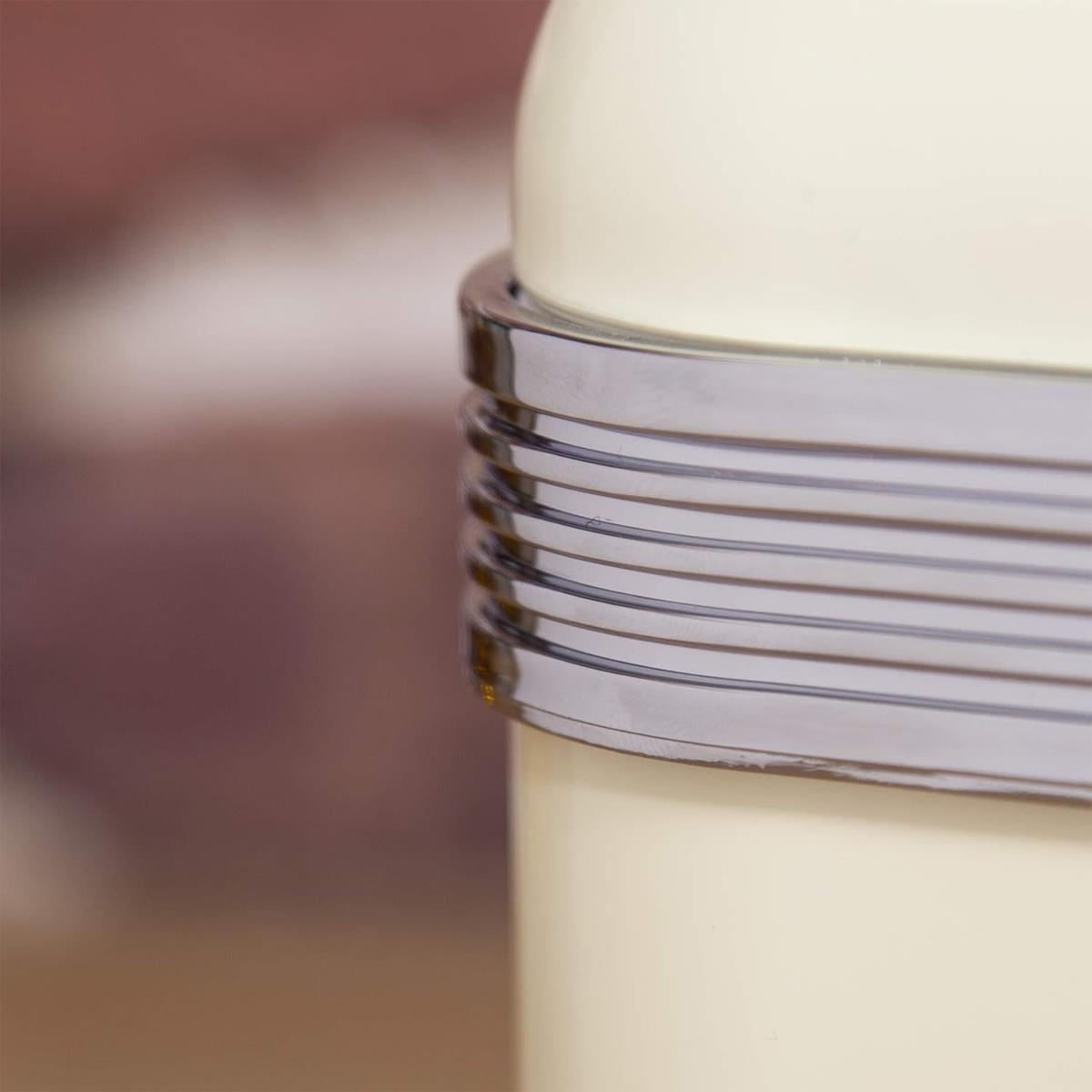 Swan Retro Kitchen Storage Canisters Set Of 3 1L Each Airtight Iron Tea Coffee Sugar Chrome Detailing Cream - Image 6