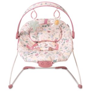 Red Kite Cozy Bounce Musical Baby Bouncer, Rose And Ivy, Padded Head Support, Toy Bar, Vibrations And 3-Point Harness