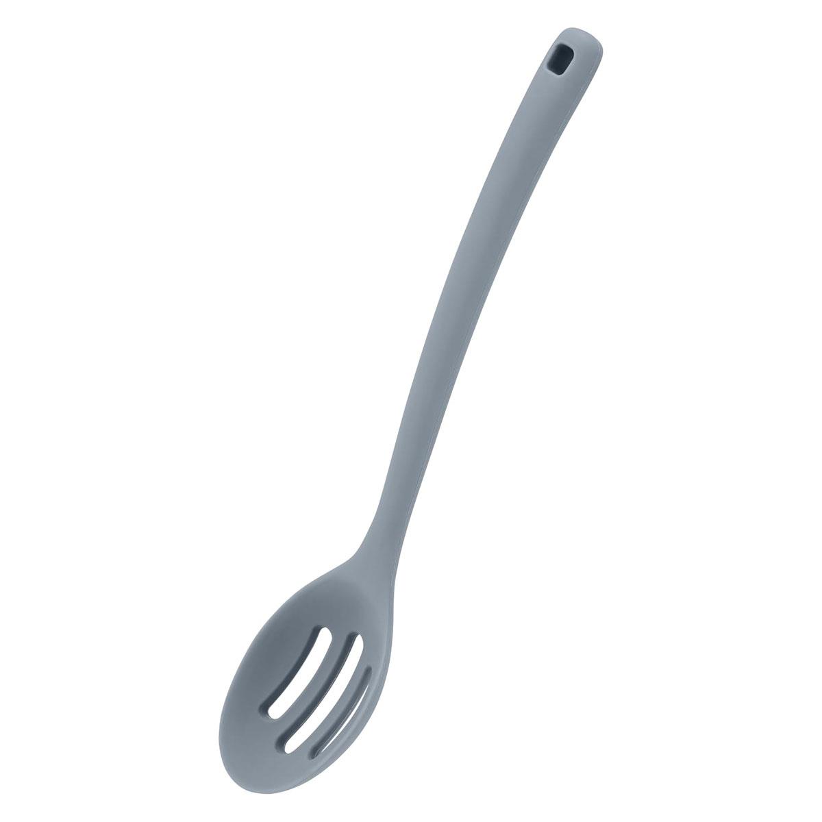 Judge Silicone Slotted Spoon Grey Dishwasher Safe Non-Slip Handle Non-Stick Friendly Kitchen Utensil