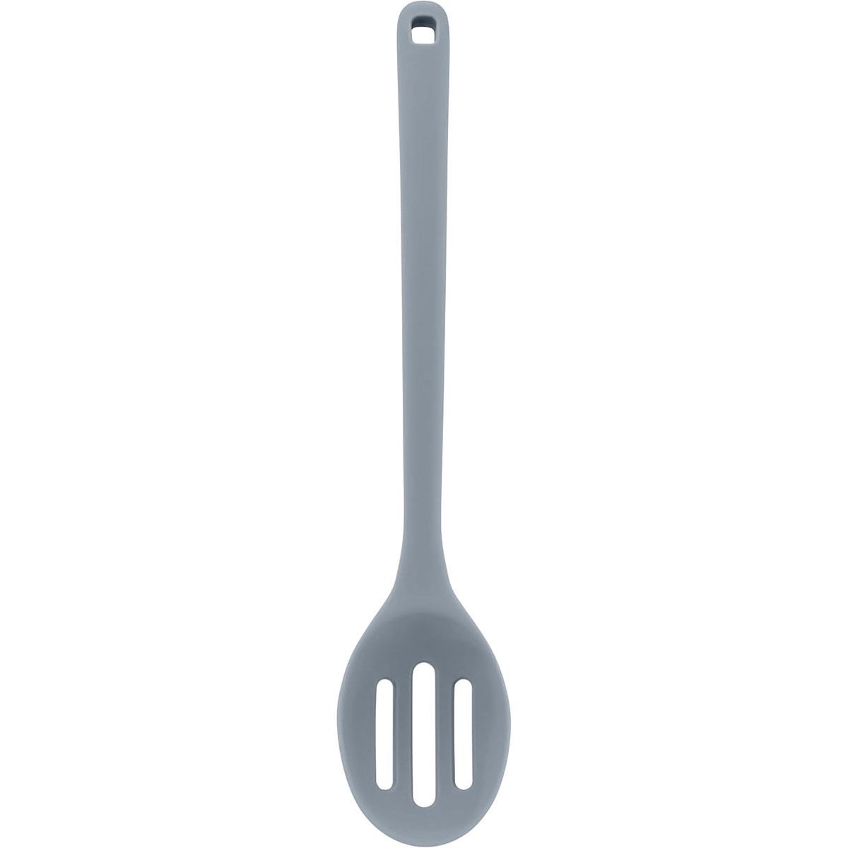 Judge Silicone Slotted Spoon Grey Dishwasher Safe Non-Slip Handle Non-Stick Friendly Kitchen Utensil - Image 3