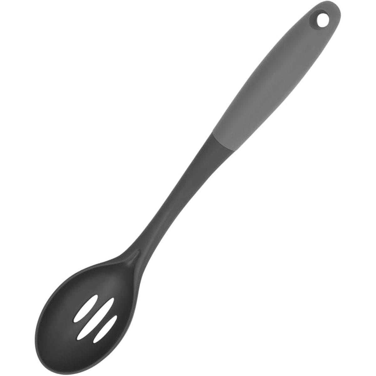 Judge Soft Grip Slotted Spoon Black Nylon Head with Anti-Slip Silicone Handle Dishwasher Safe - Image 3
