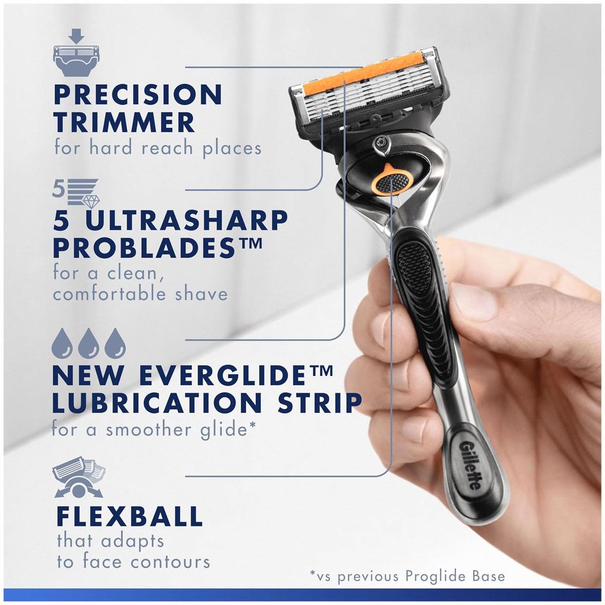 Gillette ProGlide Razor Blade Refills for Men 10 Count 5 UltraSharp Blades Lubrication Strip Precision Trimmer - Image 7