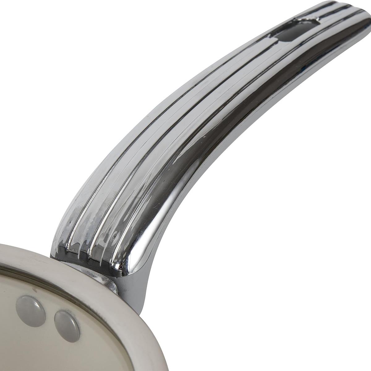 Swan Retro 3 Piece Saucepan Set 16/18/20cm Ceramic Non Stick Induction Compatible Glass Lids Grey - Image 7
