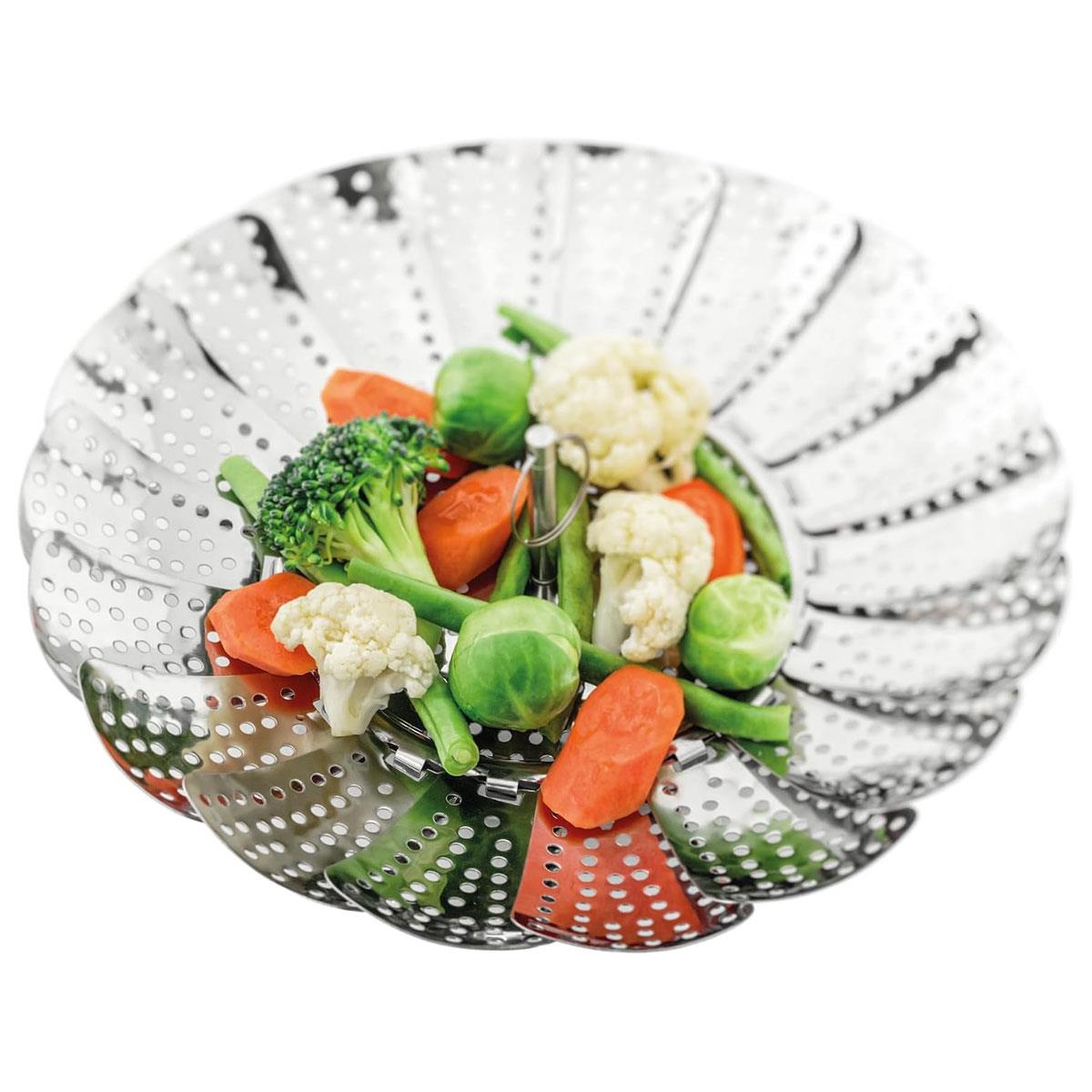 Judge Adjustable Stainless Steel Steamer Basket Collapsible 14-24cm Silver Gift Boxed - Image 2