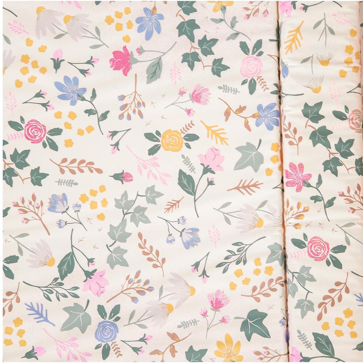 Red Kite Baby Changing Mat Padded PVC Nappy Change Mat, Raised Edges, Waterproof, Pink Floral Rose And Ivy - Image 2