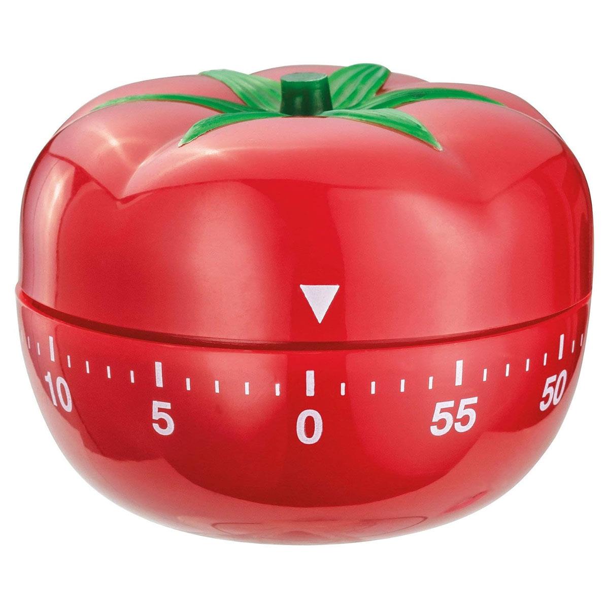 Judge Tomato Kitchen Timer 60 Minute Wind-Up Mechanical Cooking Timer Red Plastic - Image 2