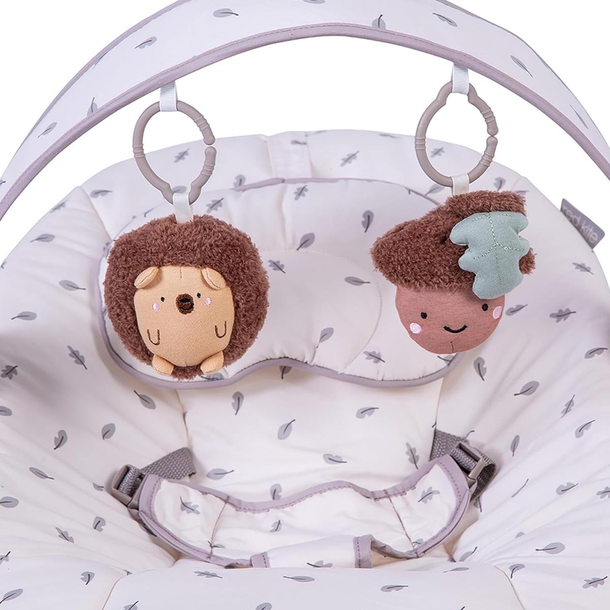 Red Kite Cozy Bounce Musical Baby Bouncer Woodland Walks, Padded Head Support, Toy Bar, Vibrations And 3-Point Harness - Image 6