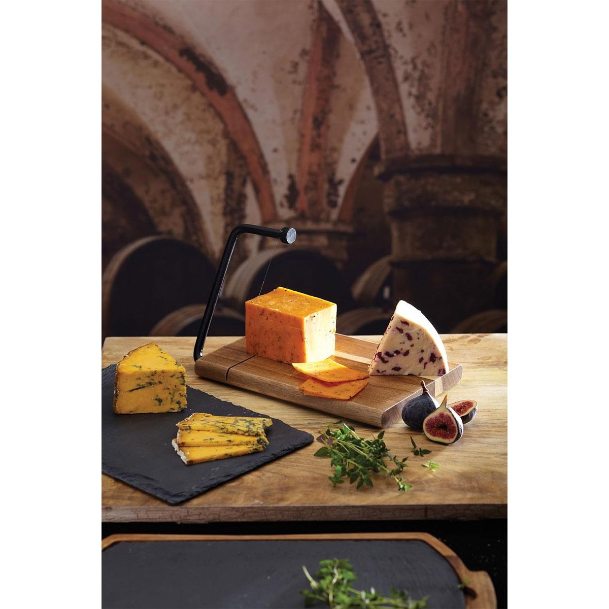 KitchenCraft Artesa Acacia Wood Wire Cheese Slicer Board Traditional 27 x 19 cm Brown/Black - Image 5