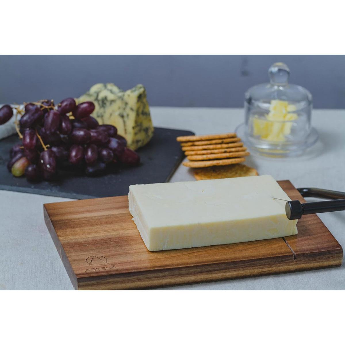 KitchenCraft Artesa Acacia Wood Wire Cheese Slicer Board Traditional 27 x 19 cm Brown/Black - Image 6