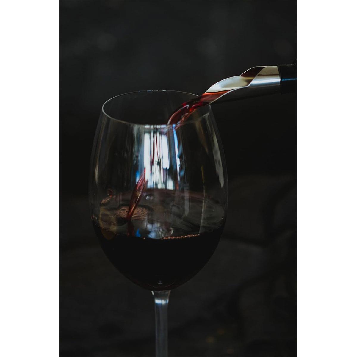 KitchenCraft BarCraft 2-in-1 Wine Bottle Stopper & Pourer Stainless Steel Silver 8 x 2 cm - Image 2