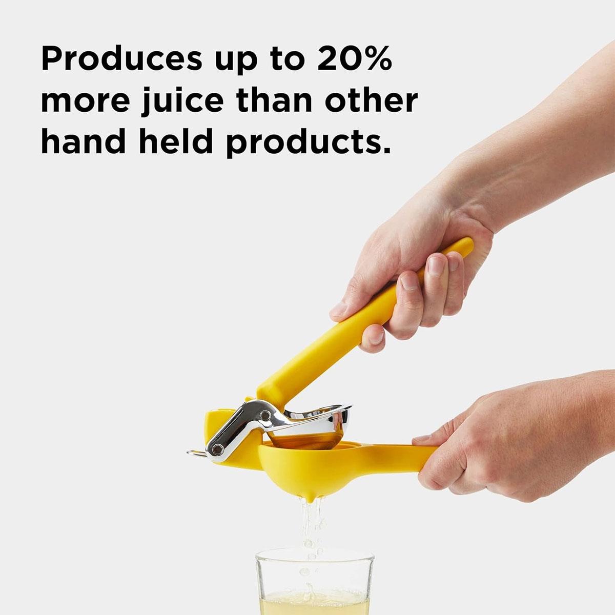 KitchenCraft Chef'n FreshForce Citrus Juicer Lemon Squeezer Manual Handheld Nylon Stainless Steel Yellow - Image 4