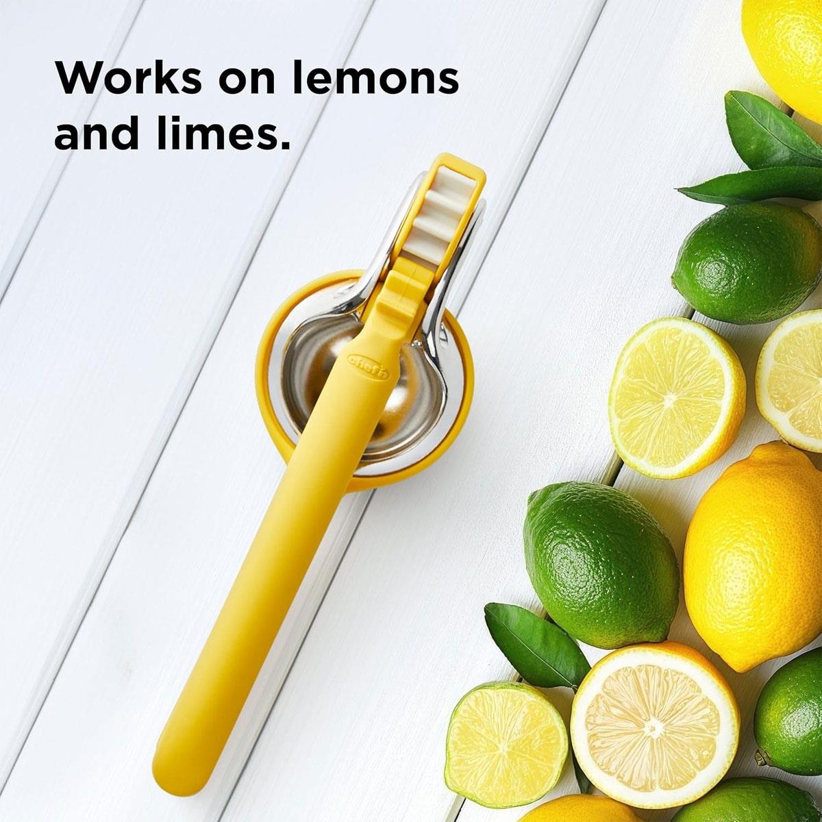 KitchenCraft Chef'n FreshForce Citrus Juicer Lemon Squeezer Manual Handheld Nylon Stainless Steel Yellow - Image 7