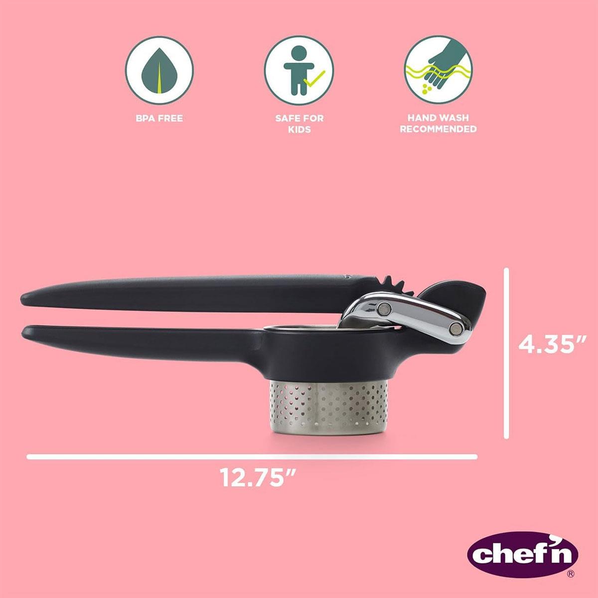 KitchenCraft Chef'n FreshForce Potato Ricer Stainless Steel Vegetable Press Dual Gear Black 32 cm - Image 3
