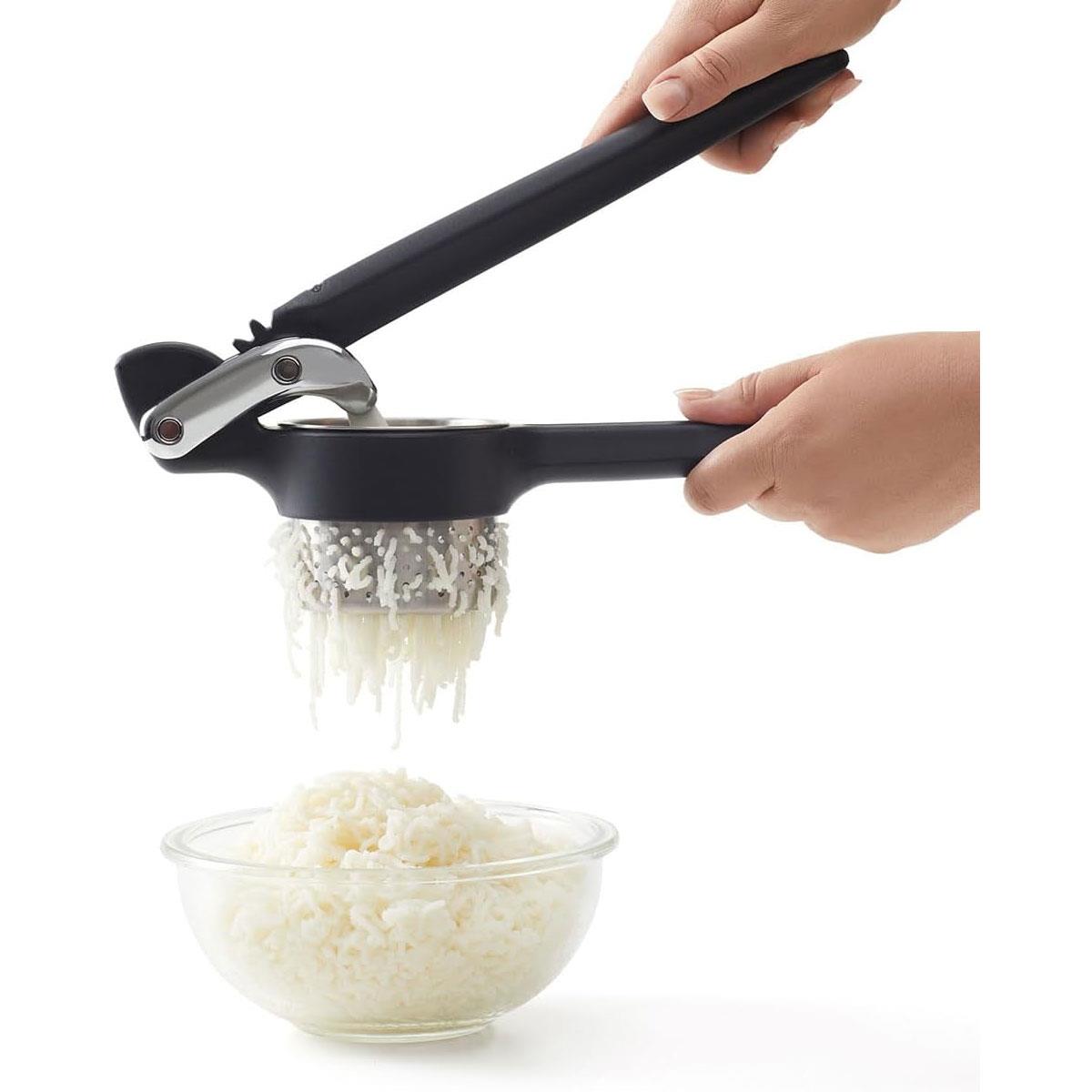 KitchenCraft Chef'n FreshForce Potato Ricer Stainless Steel Vegetable Press Dual Gear Black 32 cm - Image 9