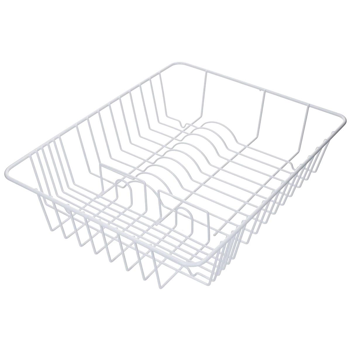 KitchenCraft Dish Drying Rack Plastic-Coated Metal Anti-Rust 45 x 37 x 11 cm White - Image 4